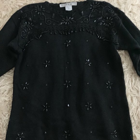 Victoria Jones | Vintage Black Knit Sweater Medium - Picture 5 of 9